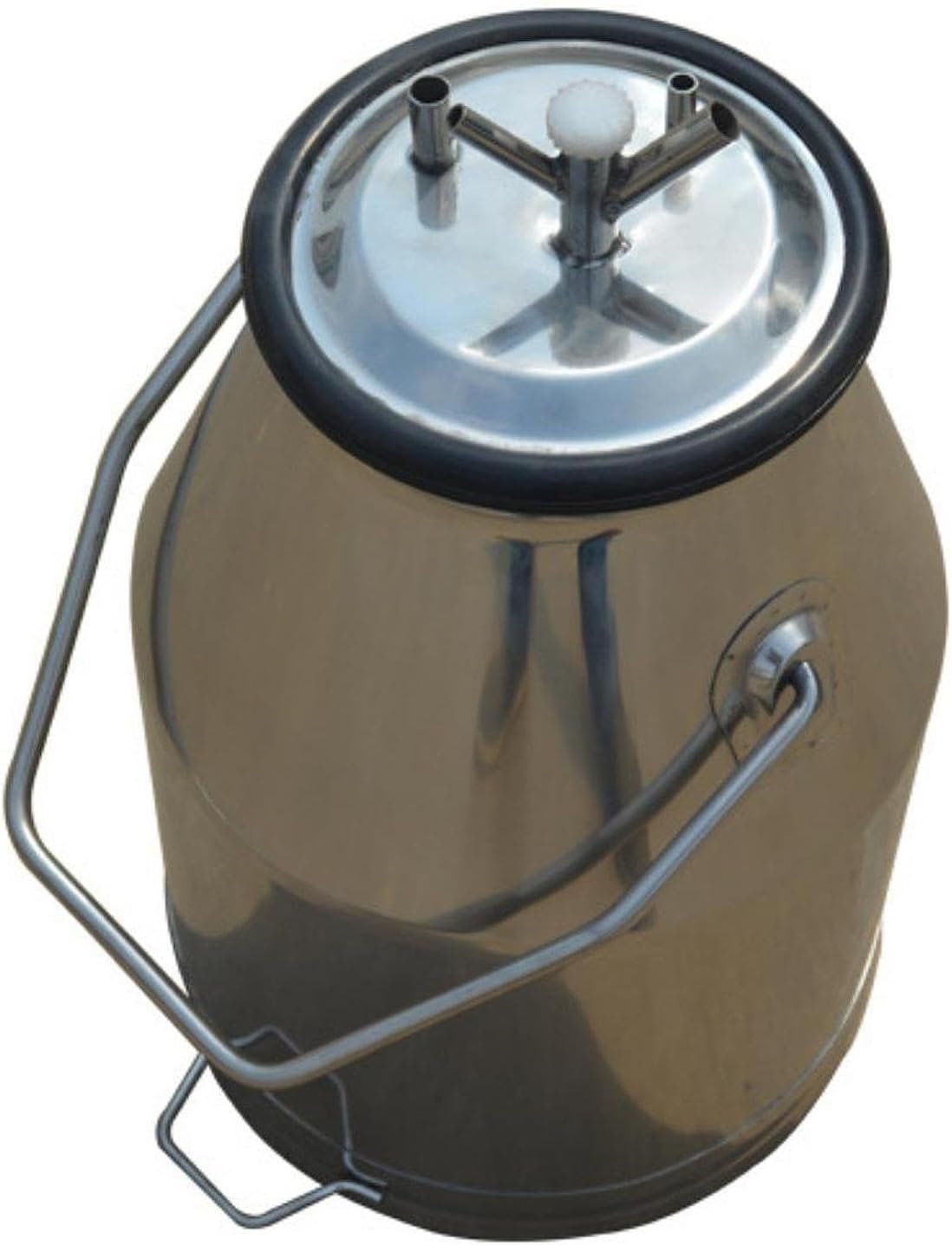 KiBcsLic Milking Machine Bucket Milk Barrel Can,Portable,with Cover,Storage Barrel Stainless Steel for Horse Livestock Cow Equipment