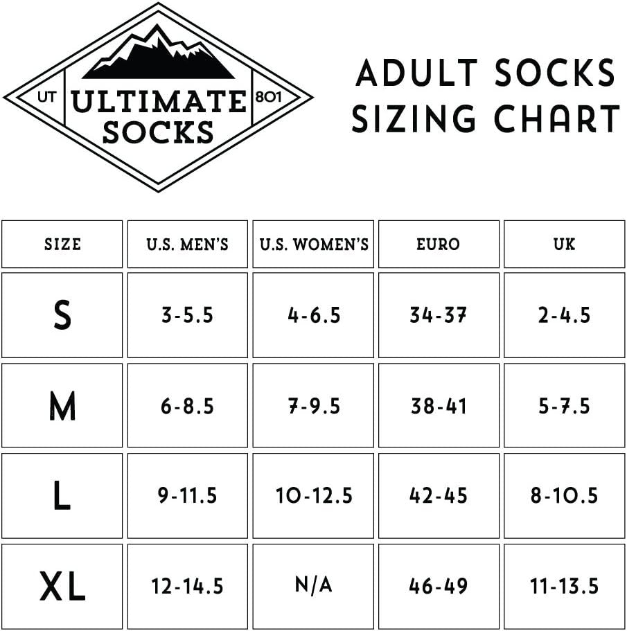 Ultimate Socks Mens Midweight Merino Wool Ski Snowboard Warm Socks