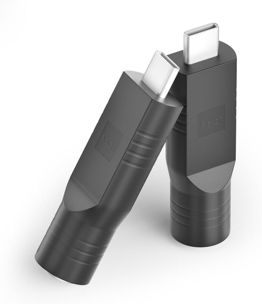 2 PCS Starlink Mini Cable Adapter DC to USB Type C Converter for Starlink Mini Accessories Input 20V Type C Male to DC 5.5 x 2.1mm Female Starlink Mini DC Power Adapter Work with 100W PD Source Black