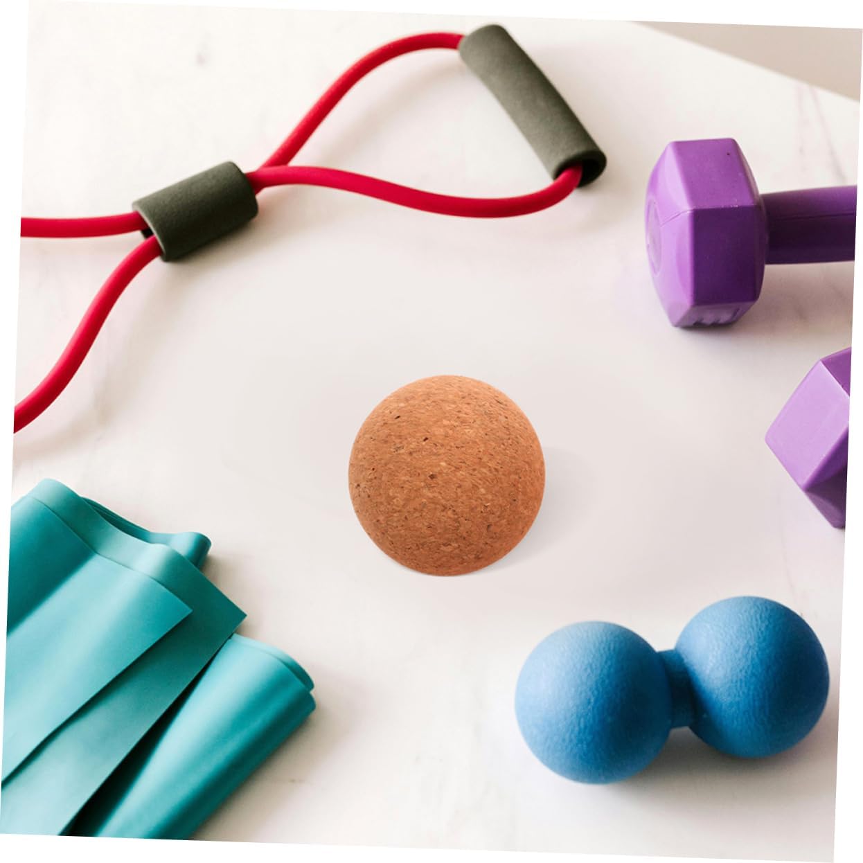 Mipcase palla da yoga muscolare per massaggio in sughero palla da massaggio in sughero palline da massaggio accessori per massaggi palla massaggiatore trucioli di sughero