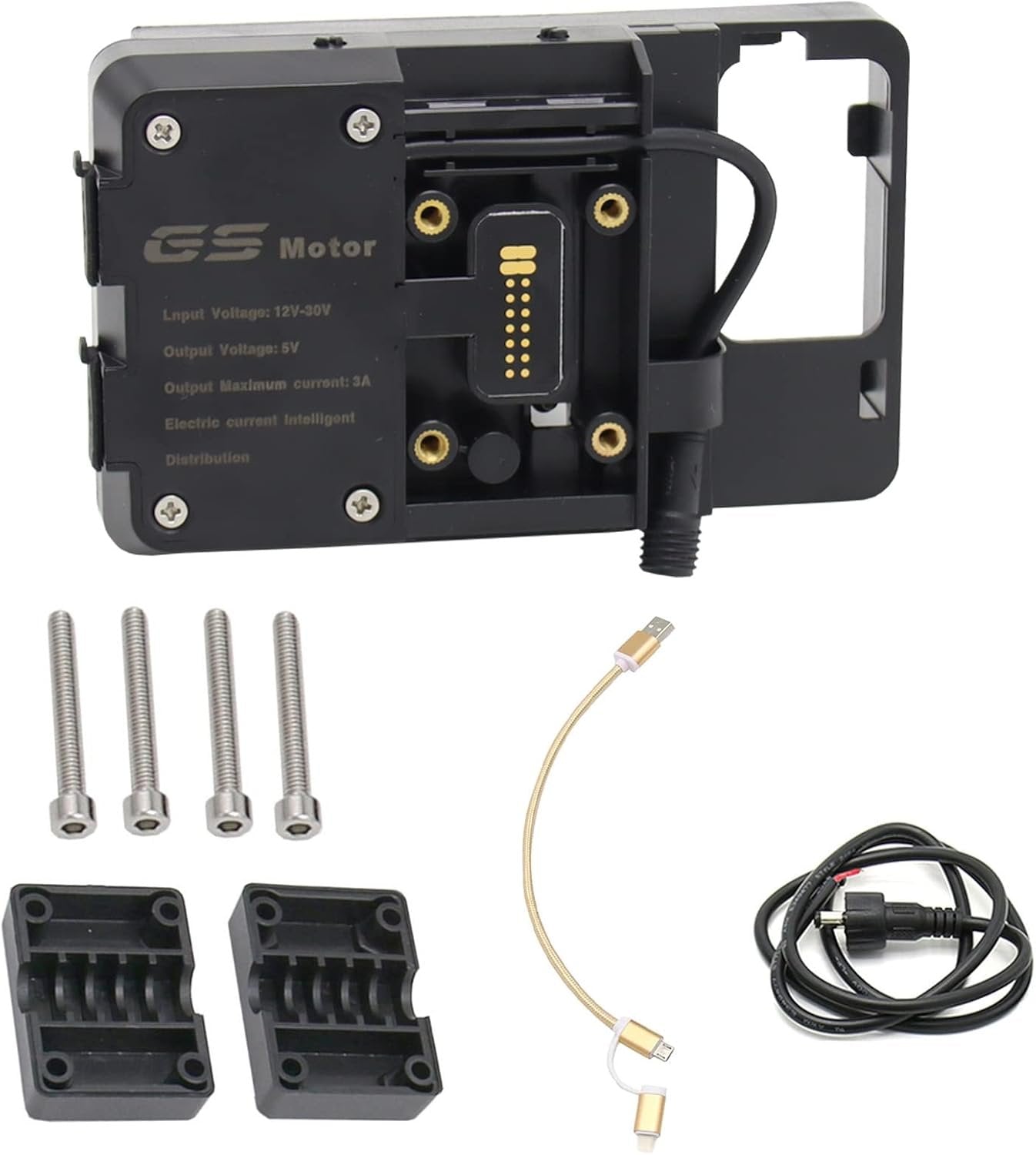 Shkalacar Phone Holder, Motorcycle Mount Navigation Bracket with USB for R1200GS LC&Adventure S1000XR R1200RS