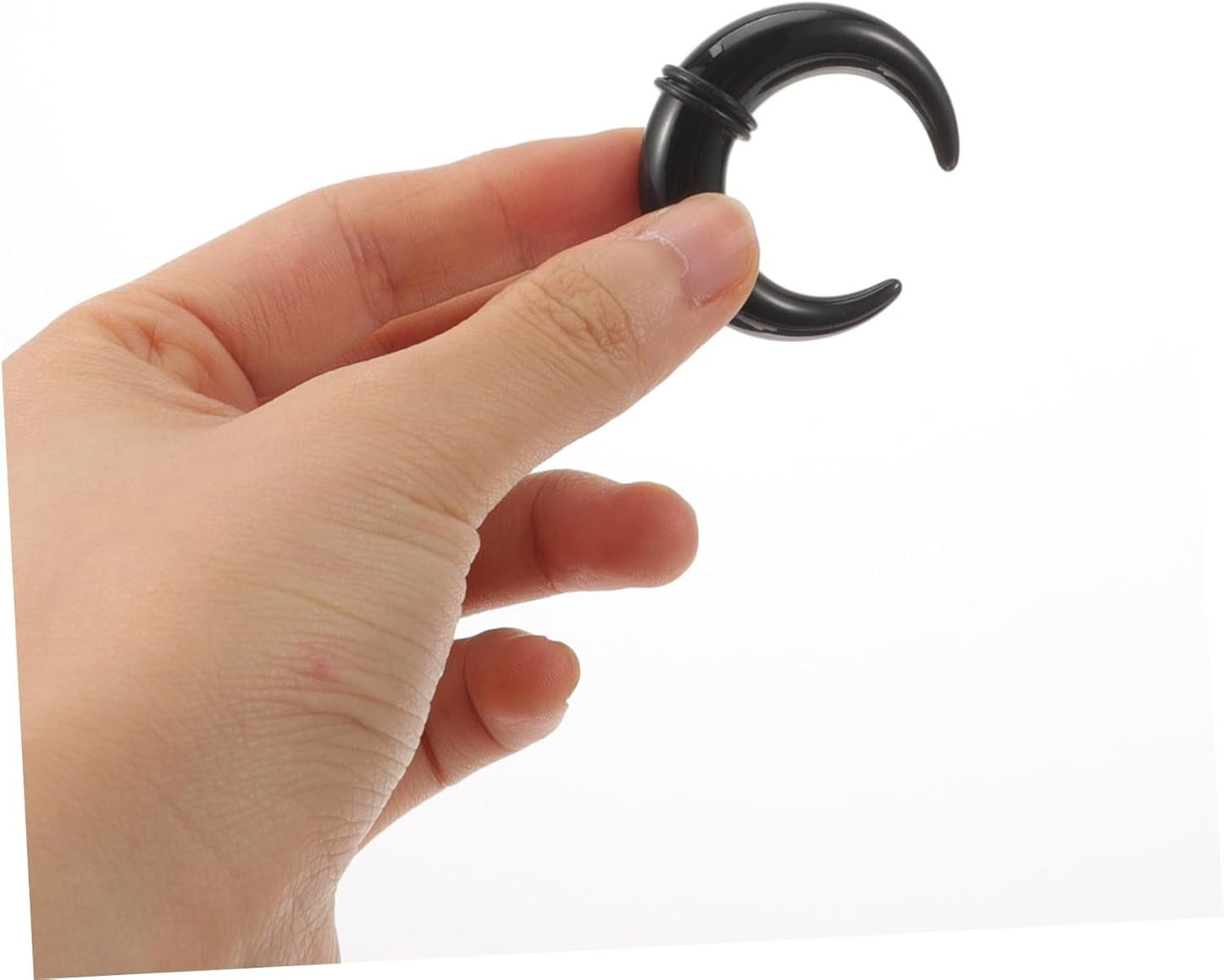 ANDRESLAD Health Safety Ear Piercing Tools 8pcs Acrylic Ear Expansions Set U-ring Ox Horn Shape Acrylic Tip