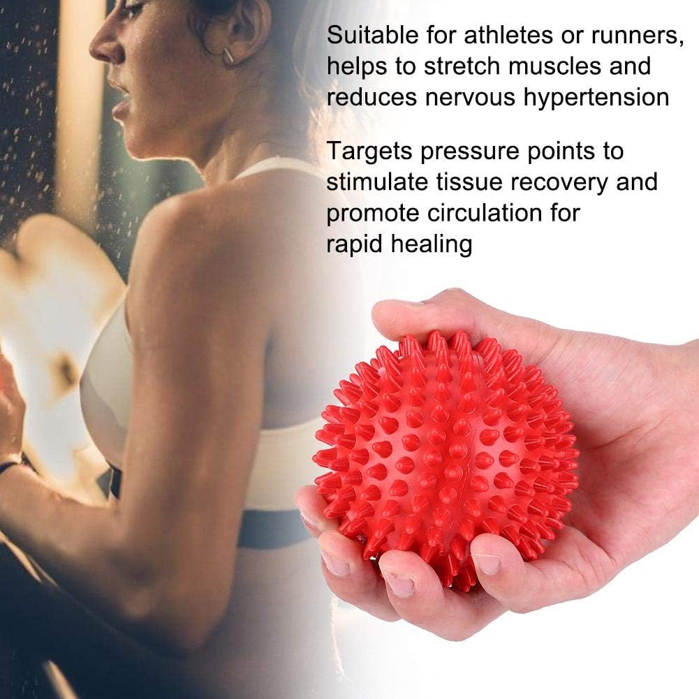 Finger Relax Massage Balls, Durable Plastic Trigger Point Massager, Roller Spiky Balls Fitness Tool 7.5cm/9cm(Red 7.5cm)
