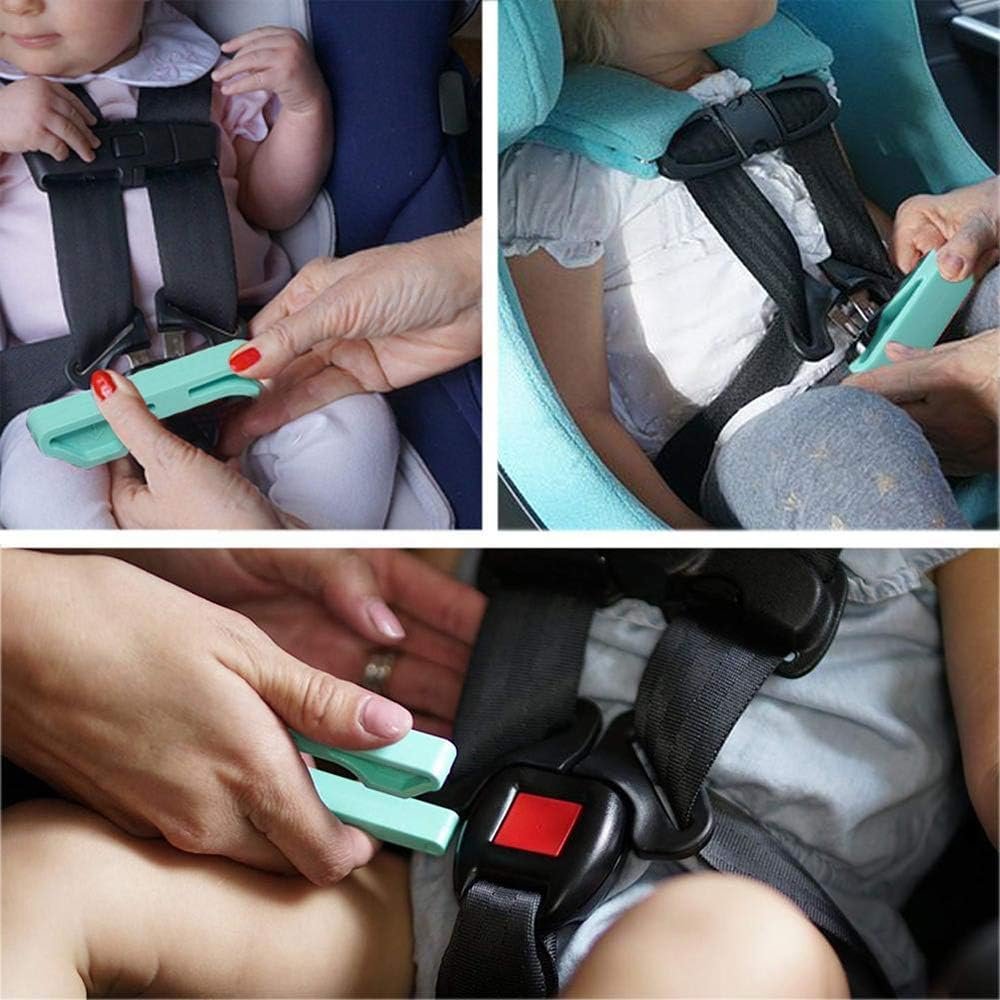 The Car Seat Key Car Seat Safety Buckle Key Chain Anti Escape Child Safety Belt Keychain Easy Buckle Release Tool (2pcs, Light Blue)