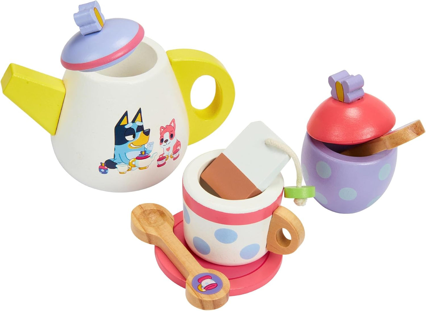Bluey Wooden Tea Party 18-Piece Activity Toy Playset