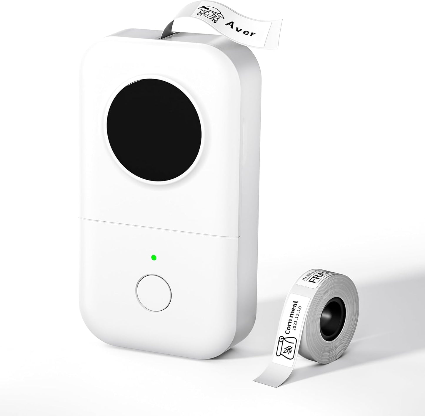 Phomemo Label Maker Machine, D30 2025 Upgrade Version Bluetooth Portable Label Markers,Sticker Printer,Labeler for Office Home School Organized,for Android iOS, 12mm (USB Rechargeable)-White