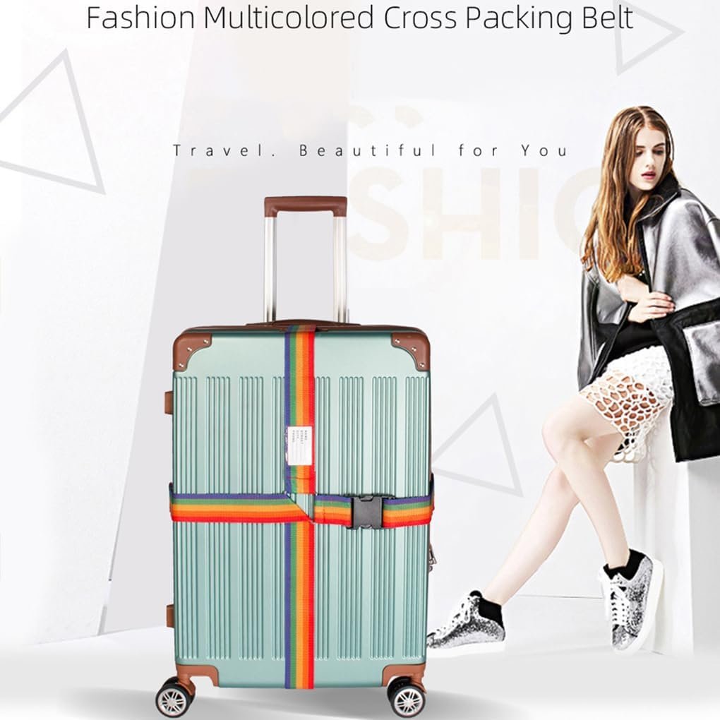 Hi.FANCY 3pcs Straps to Travel Luggage Straps 3pieces Luggage Security Straps Suitcases Straps Luggage Straps Suitcases to 34, Orange, 5cm*200cm