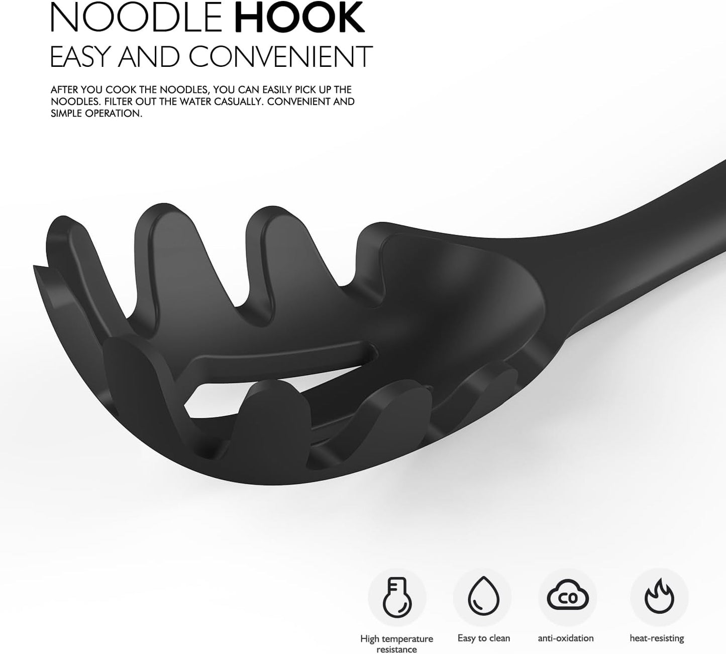 Silicone Cooking Utensils - Kitchen Utensil Set with Holder,Slotted/Solid Spoon,Turner,Spatula,Pasta Server,Deep Soup Ladle,Wooden Handles Kitchen Gadgets Tools Set,Non-Stick Cookware Friendly (Grey)