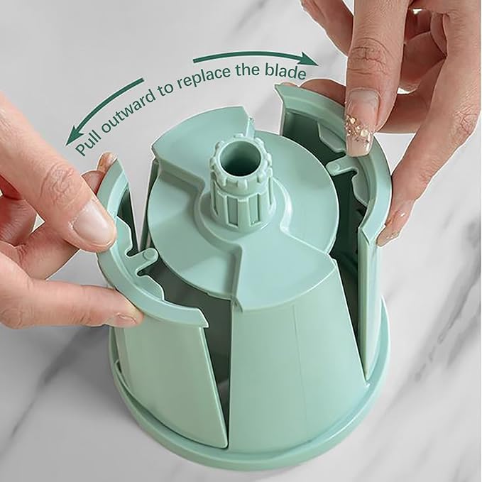 5 In 1 Rotary Cheese Grater Vegetable Slicer for Kitchen, Potato Ricer Microplane, Carrot Shredder Tool-Food Shredders with 5 Sets Interchangeable Blades And Strong Suction Base (Green)