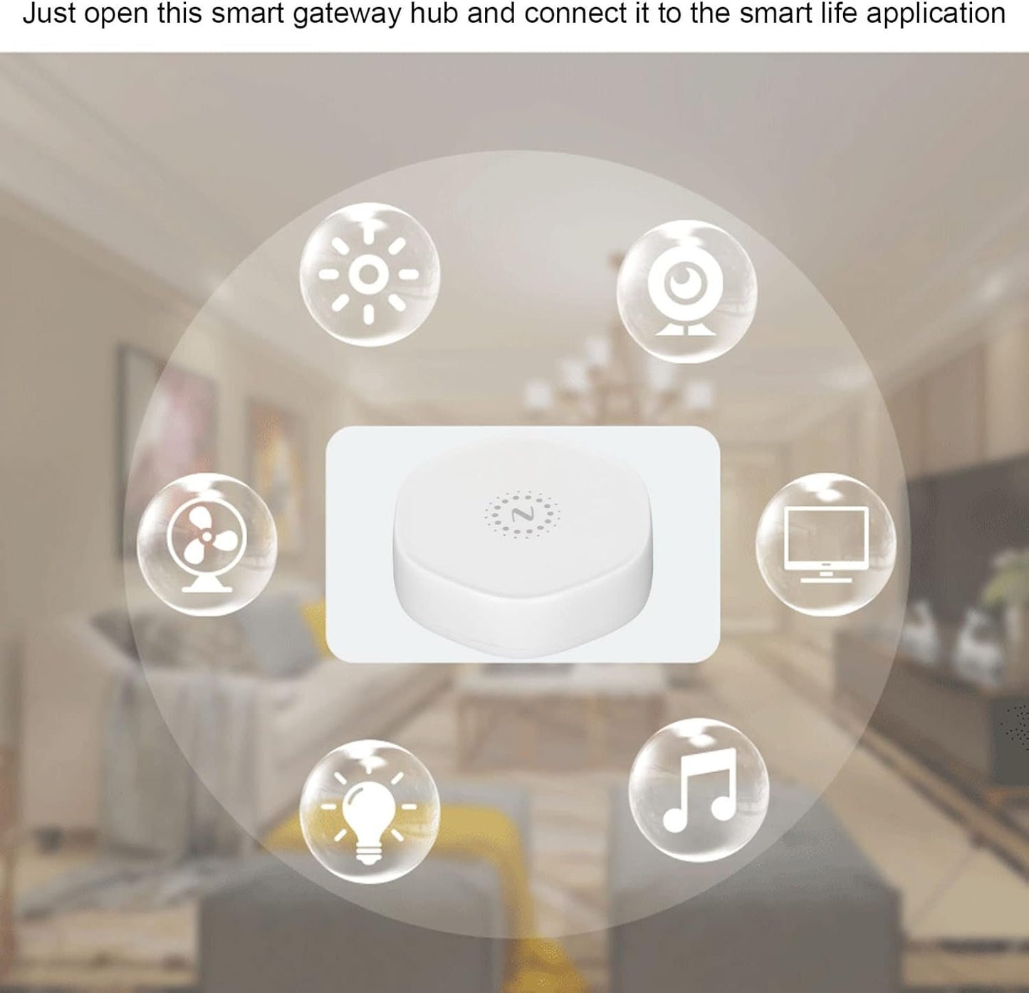 YZG12 Wireless Smart Gateway APP Remote Control Intelligent Gateway Hub for Tuya ZigBee 3.0 Home Automation System White ABS Compact Design
