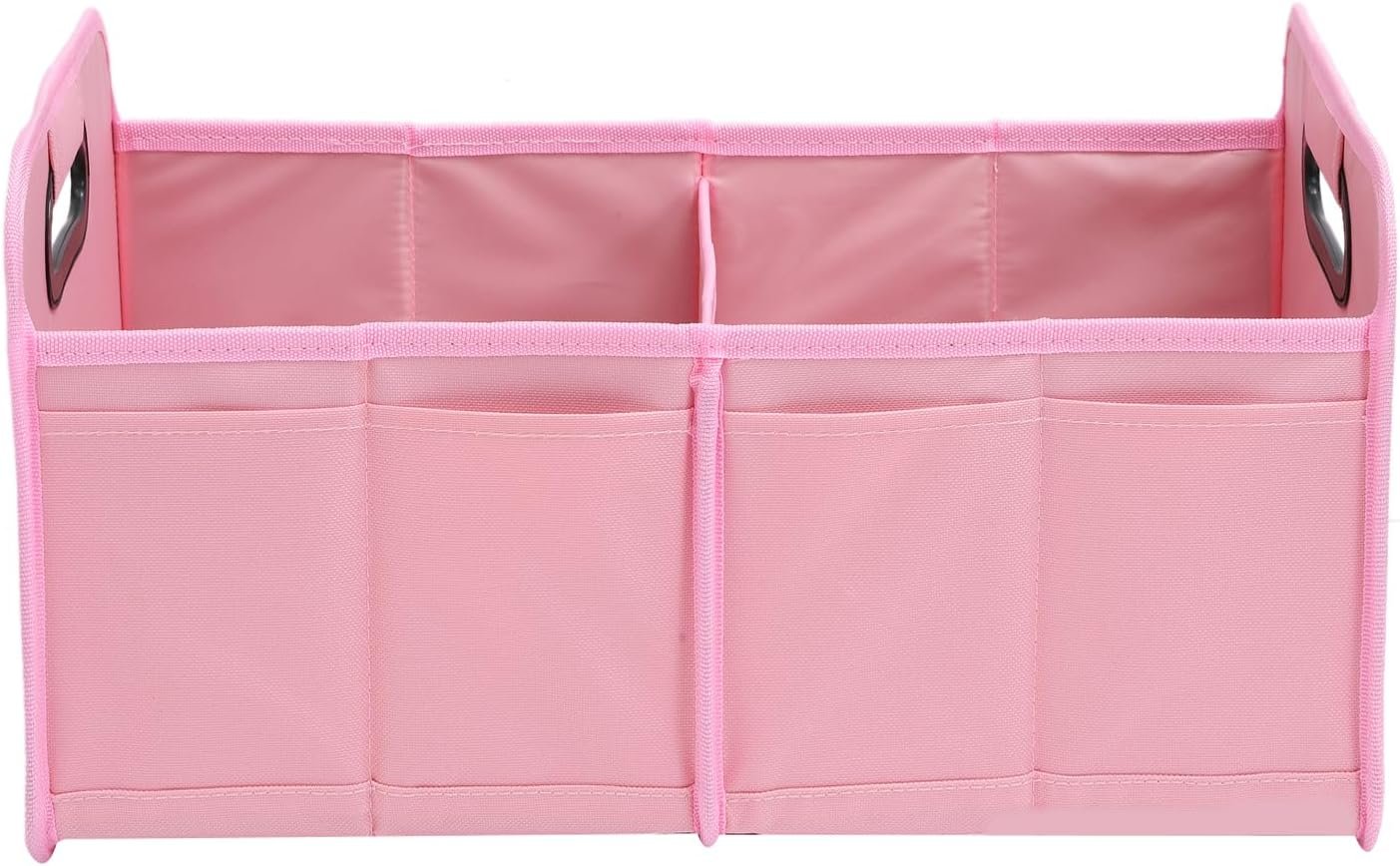 austoces Car Trunk Organizer and Storage Bin Small Essentials Collapsible Organization Accessories for SUV/Sedan Pink