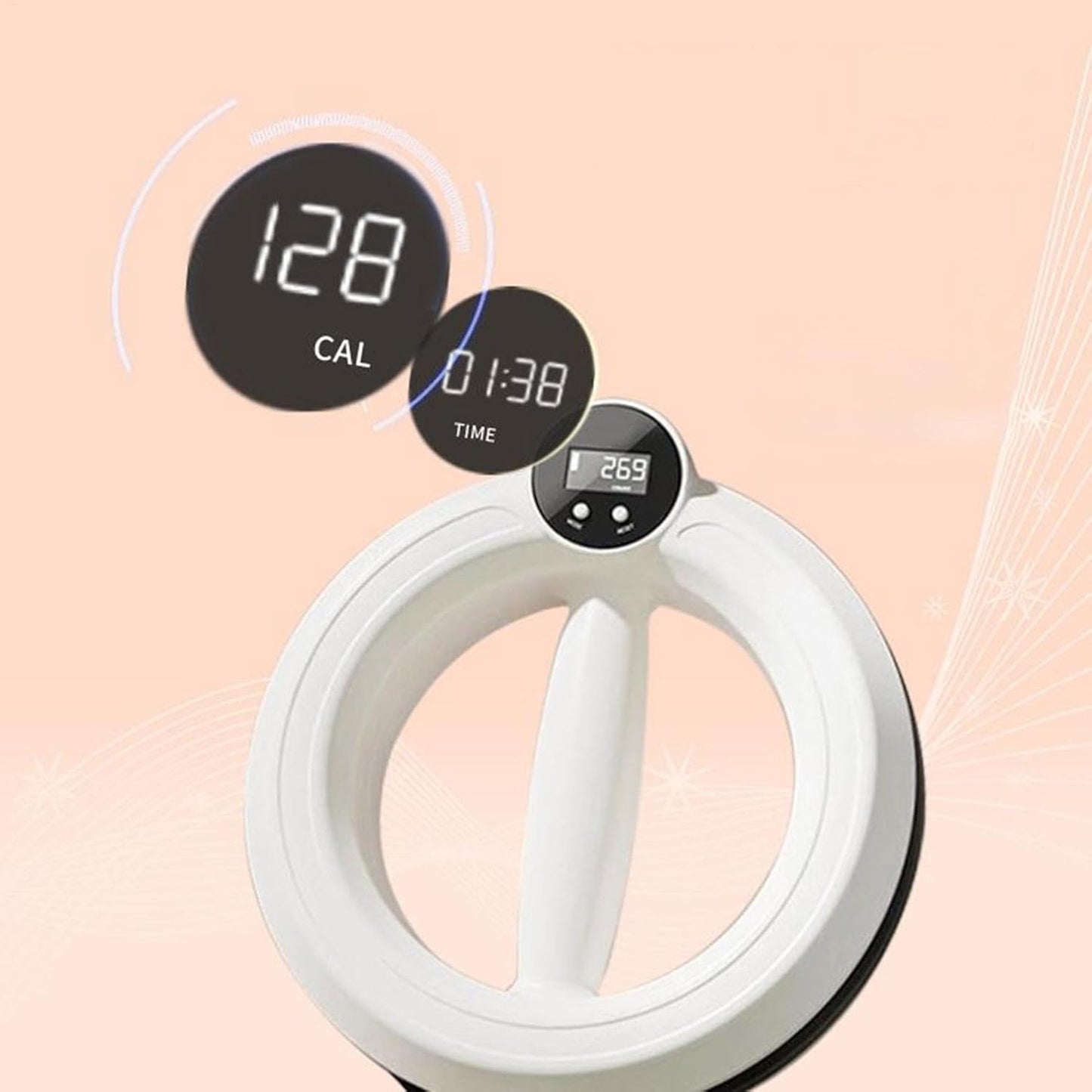 Weighted Hoop, Training Arm Strength Ring, Lightweight Portable Design Smart Waist Exercise, 360 Degree Rotating Fitness Gear for Hand Cranked Upper Body Workout, 48x6.3 Inches
