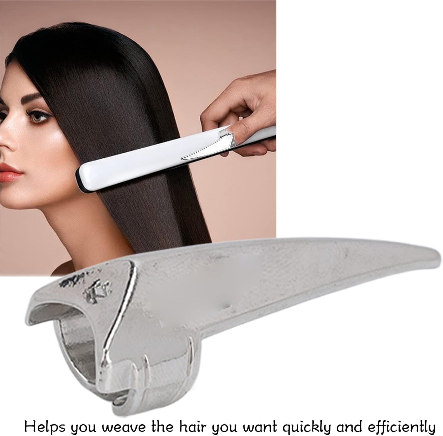 Hair Separator Tool, Finger Separator Toe, Braid Finger Separator Tool Sectioning Ring Separating Rings for Braiding Curling (Silver)