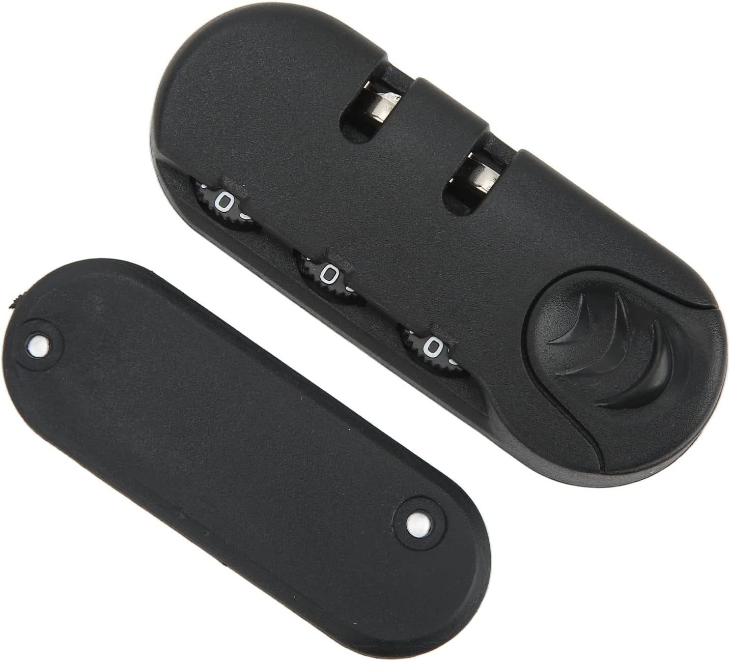 Luggage Lock 3 Digits Zinc Alloy Lock Catch Plastic Frosted Appearance Black Suitcase Password Security Lock for Travel
