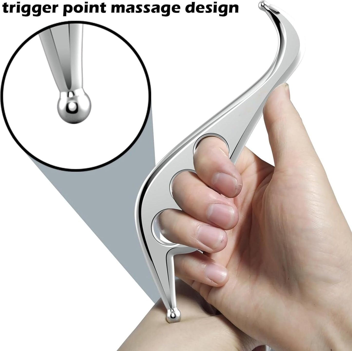 GYX COELE Stainless Steel Muscle Scraper Massage Tool,Soft Tissue Physical Therapy Muscle Blade, IASTM Tools, deep Tissue Scraping for myofascial Release(Big S shape)
