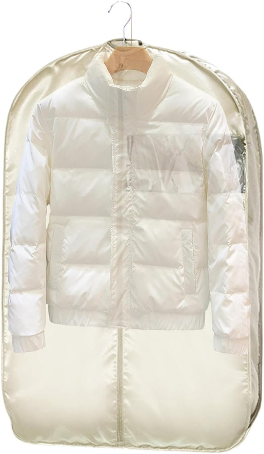 Long Dress Garment Bag, Protective Dustproof Organizer, Clothes Storage Solution Space Saving, Excellent for House Moving, Airplane Travel, Laundry, and Closet Protection, Black