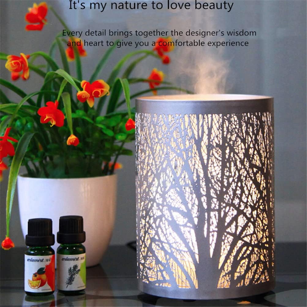 Air Humidifier Forest Aroma Diffuser 100ml Electric Essential Oil Diffuser Bedroom Warm Light Desktop Air Humidifier Remote Control for Bedroom, Study, Office, Living Room, Bathroom, Yoga, SPA
