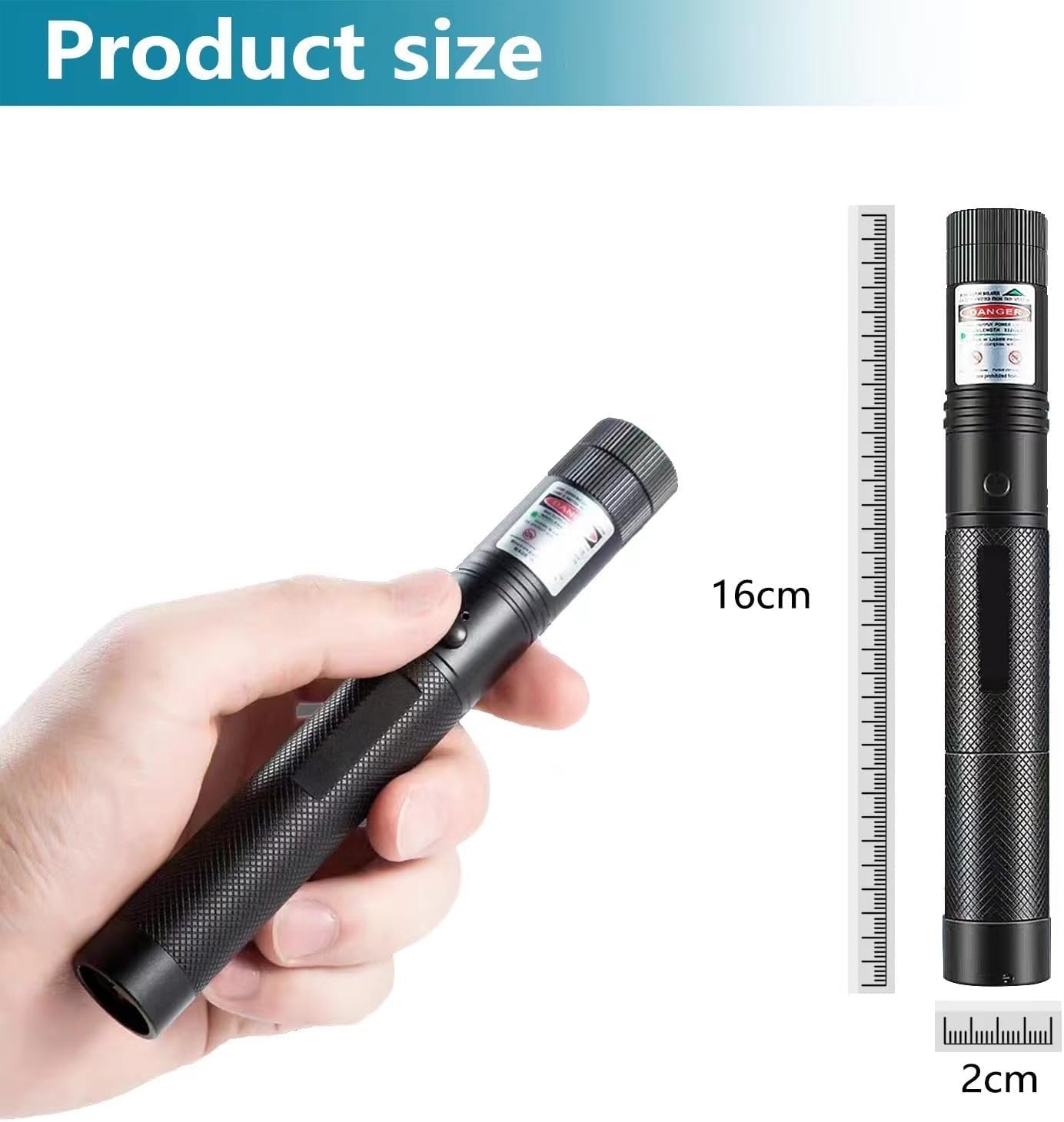 Long Range Tactical Green Beam Flashligh, Rechargeable Bright Laser Pointer for Night Astronomy Outdoor Camping Hiking for Indoor Outdoor