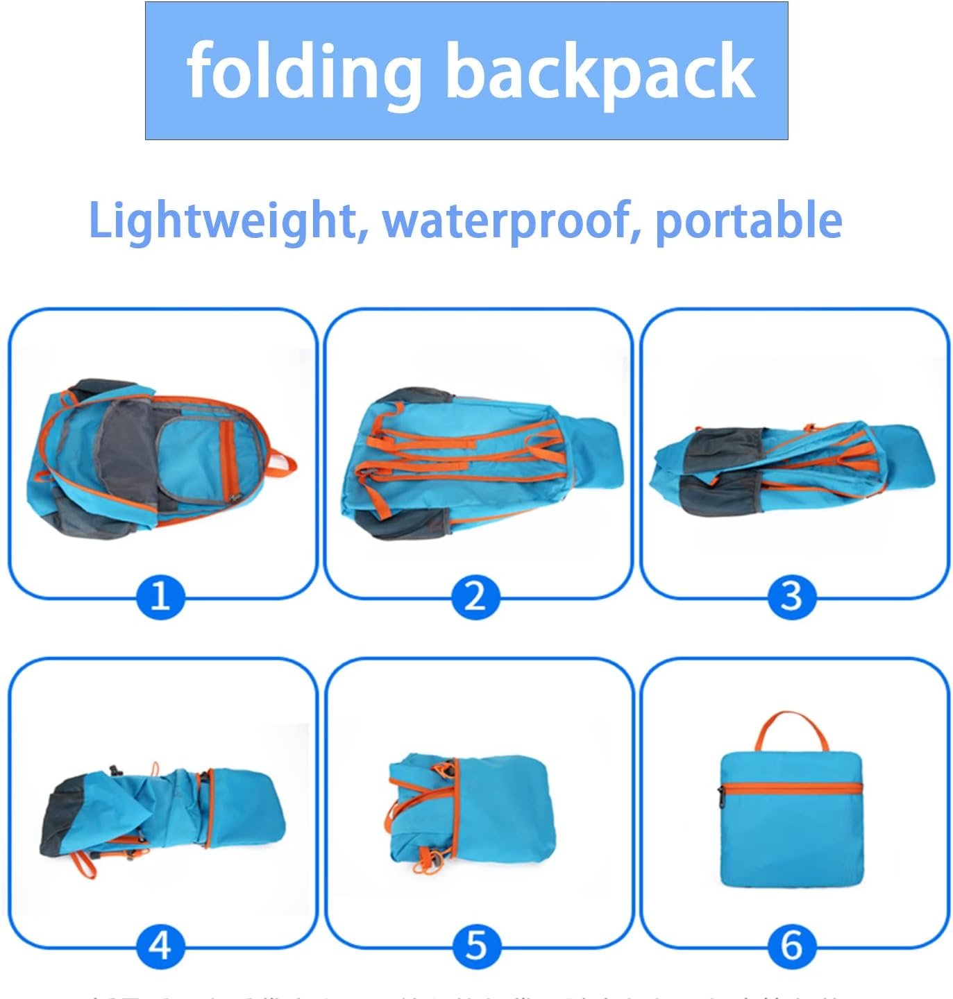 Ultra Lightweight Hiking Backpack,Water Resistant Small Travel Backpack, for Travel Hiking Outdoor Camping and Cycling,Foldable Outdoor Bag(black)