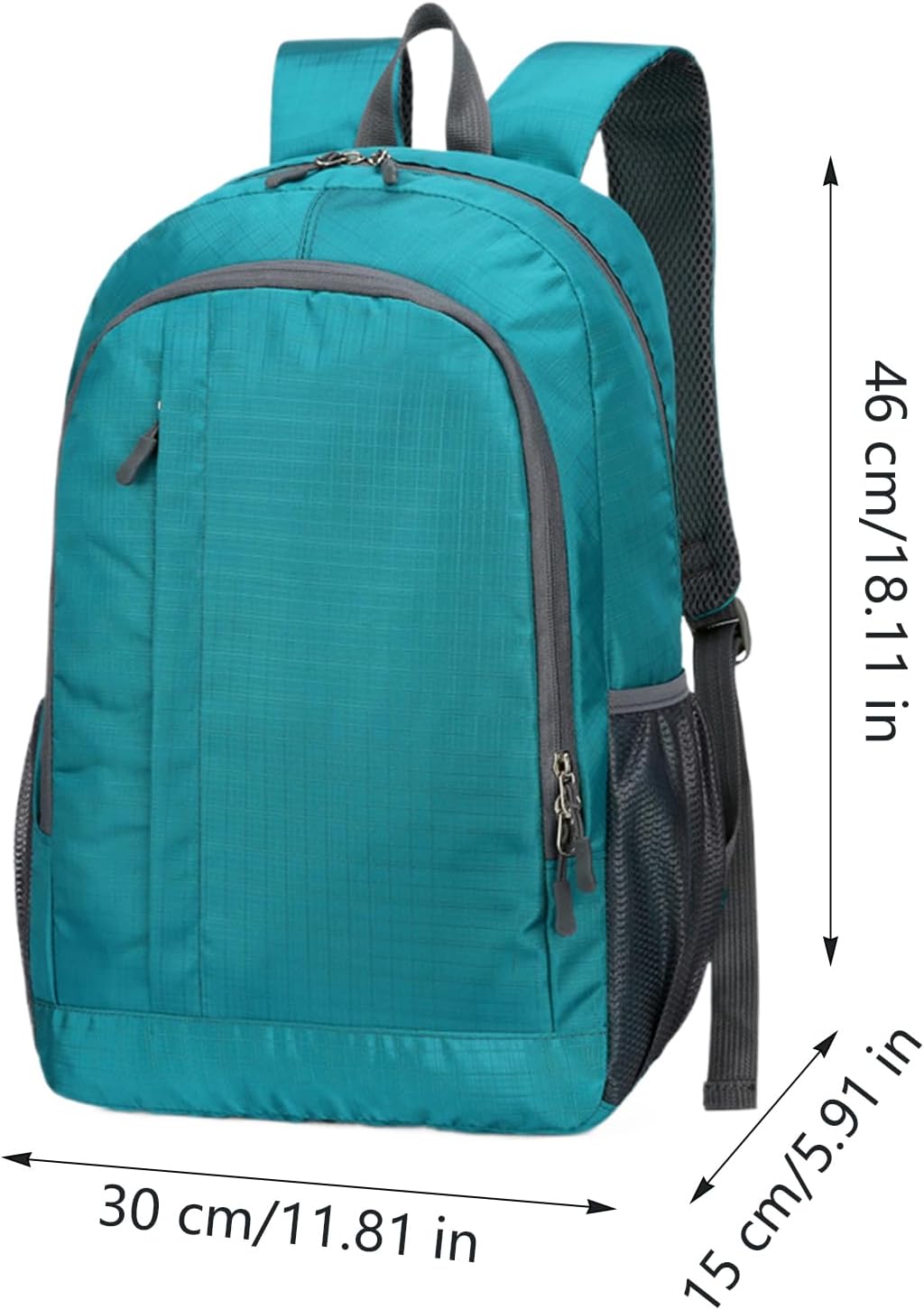 Daypack Hiking Backpack, Large 30L Storage Bag, 420D Polyester Waterproof Foldable Travel Bag, Outdoor Gear, Ideal for Camping, Backpacking, Walking, Traveling, and Adventure, 30x15x46cm
