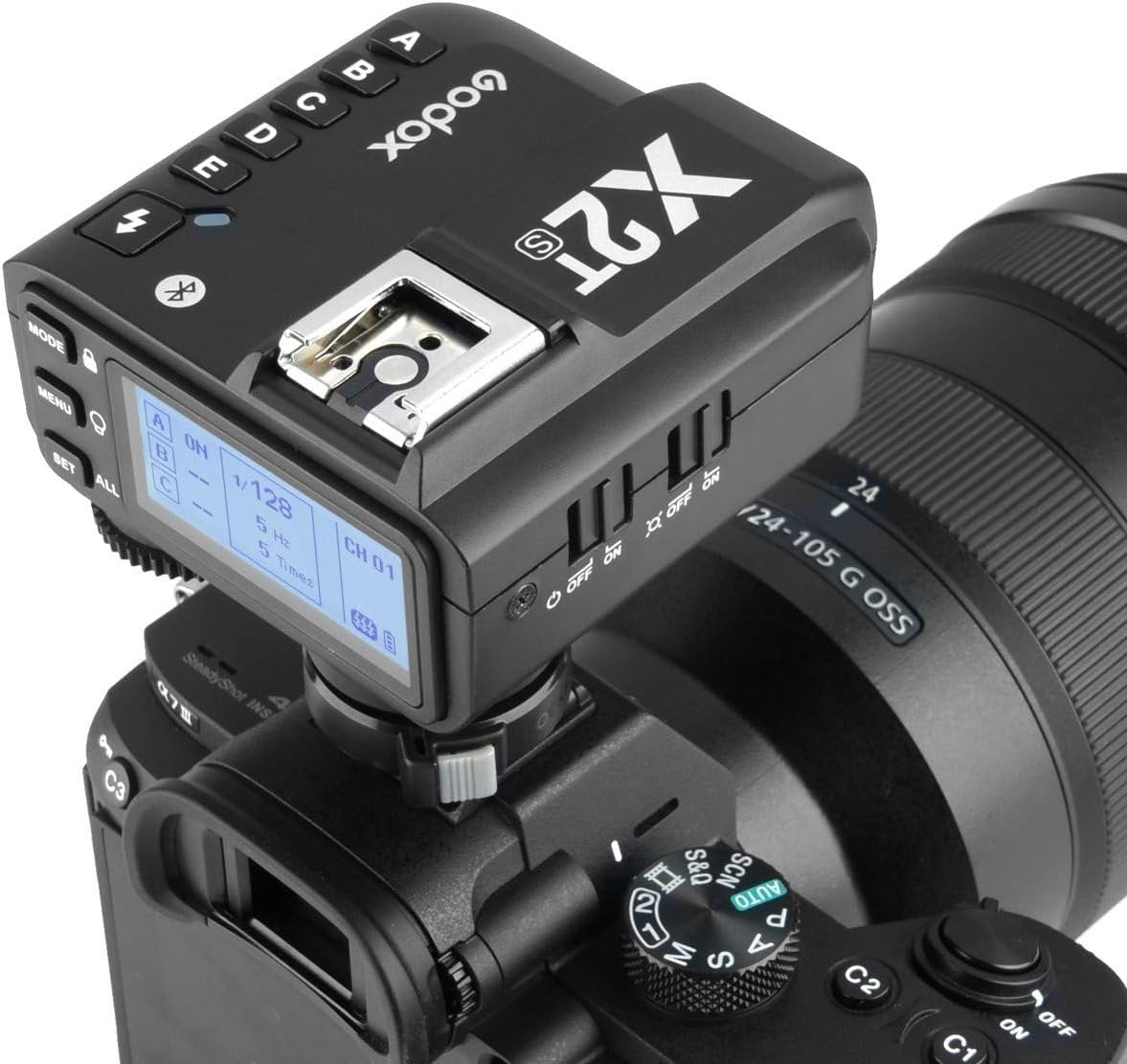 Godox X2T-S TTL Wireless Flash Trigger for Sony, Bluetooth Connection Supports iOS Android App Contoller, 1/8000s HSS, TCM Function, 5 Separate Group Buttons X1T Upgrade Version