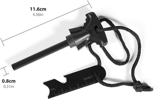 2 Pieces Ferro Rod Flint Fire Starter Kit,Ferrocerium Ferro Rod,Fire Starter,with Magnesium Flint Outdoor Camping Emergency Survival Tool