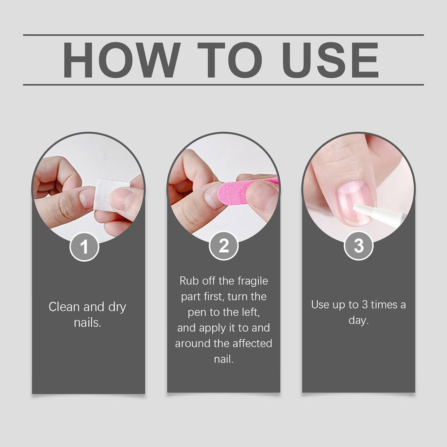 Nail CarePen 3 ml Nail CarePen Nail Re P Air Smooth Strong Clean Nail P Lant Ext Ract Care for Nail Winter Insoles (Silver, 12.5 x 1.8 cm)