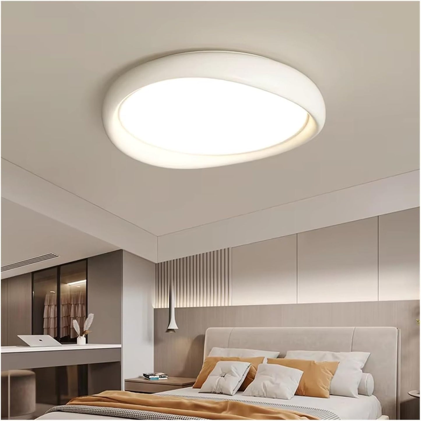 Modern LED Ceiling Light White Decor Smart Ceiling Chandelier Bedroom Living Room Apartment Kitchen Ceiling Lamp Remote Control Ceiling Lighting Fixtures