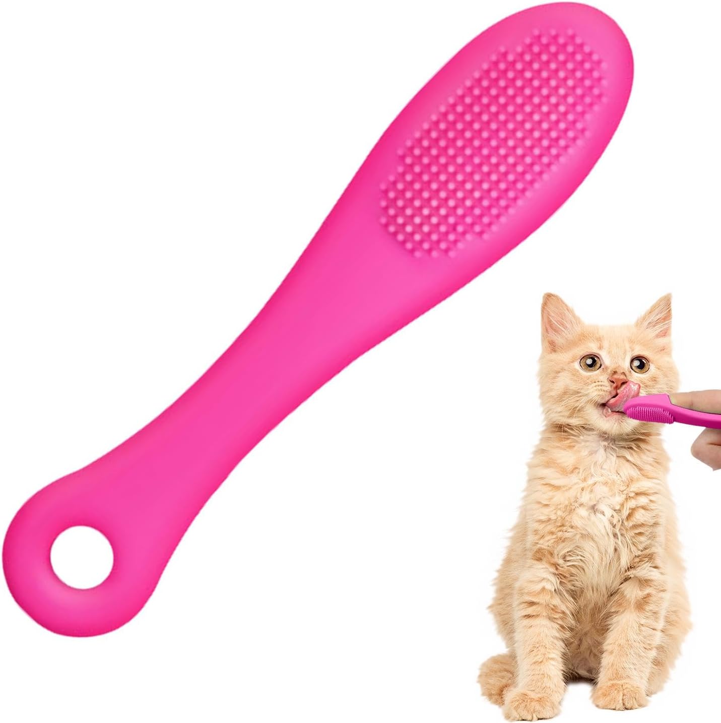 Cat Chin Brush Soft Silicone Grooming Tool, Finger Pet Supplies Cleaning Scrubber, Non-Slip Multifunctional Cat And Dog Groomer For Comfort And Massage, Easy To Clean Pet & Maintain Hygiene