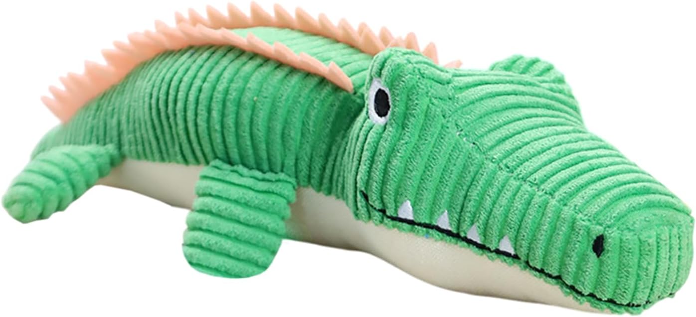 zwxqe Crocodile Stuffed Animal, Dog Plush Toys, Cute Bite-Resistant Soft Chew Toy, Durable Teething Pet Supplies, Interactive Play for Puppies & Dogs to Stay Busy and Entertained