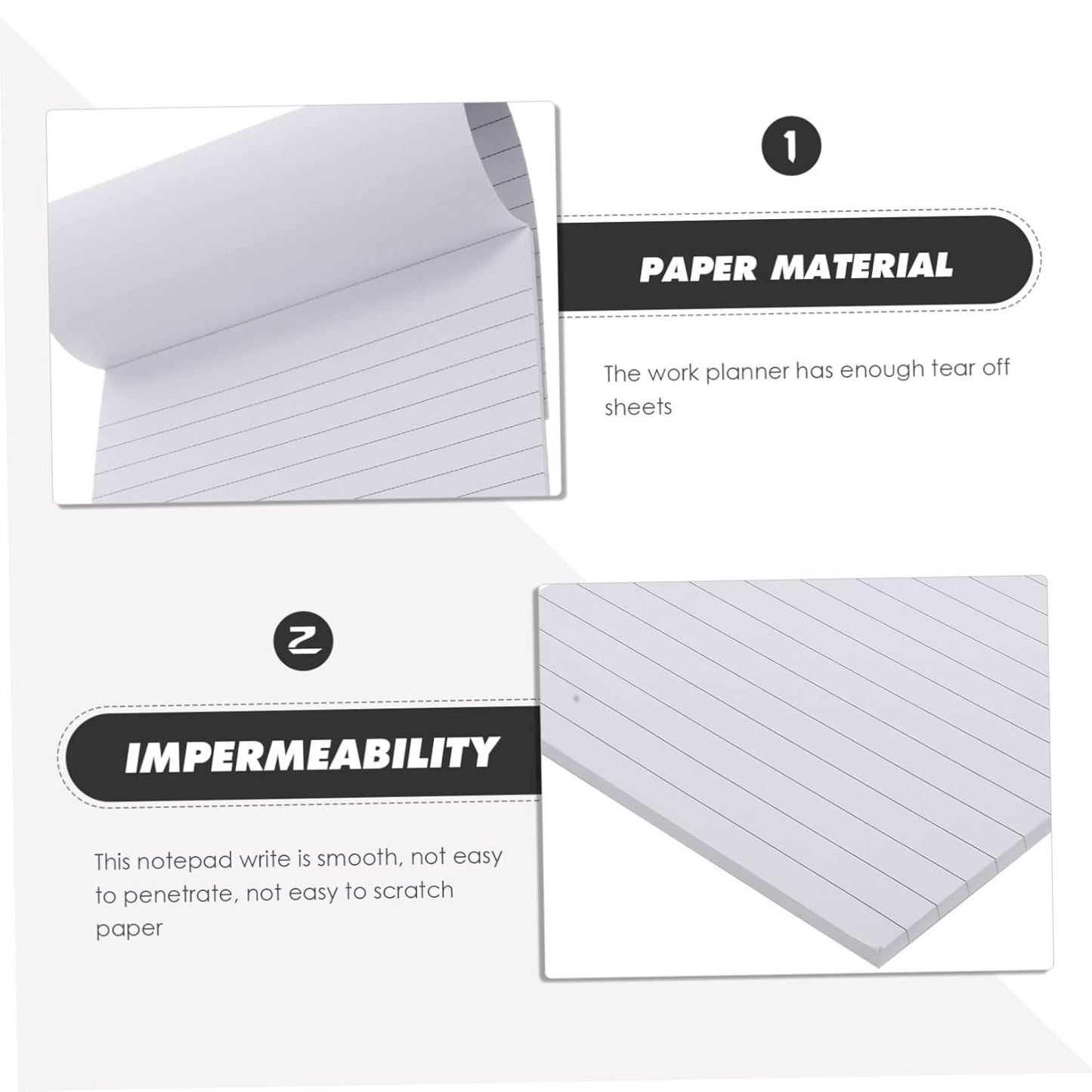 FUNNETOYU Portable Notepads Daily Weekly Scratch Pads for Writing Office Stationery with Tear Off Smooth High Grade for Students Teachers and Professionals