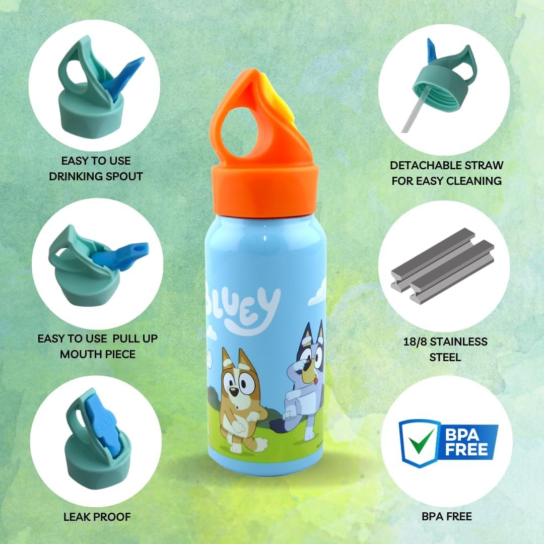 zak! Bluey 473ml Stainless Steel Bottle