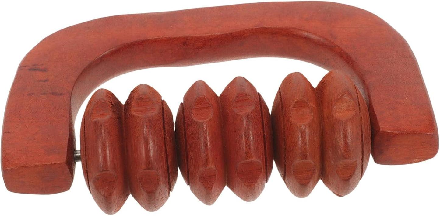 WRITWAA 5 Pezzi Massaggiatore in Legno Posteriore Massaggiante Massaggiatore Per Il Mal Di Schiena Massager Massaggiatore Gambe Massaggio Con Rulli Posteriori Di Legno