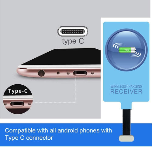 IVY QI Wireless Charging Receiver Adapter with Fast&Smart Microchip Technology for Samsung Galaxy A15 A55 A35 A25 A54 A14 A34 A24 A04 A13 A23 A33 A53 A12 A22 A32 A42 A52 A03S A05 A05S A72 Type-C