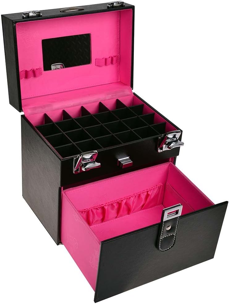 SHANY Color Matters - Nail Accessories Organizer and Makeup Train Case - Black