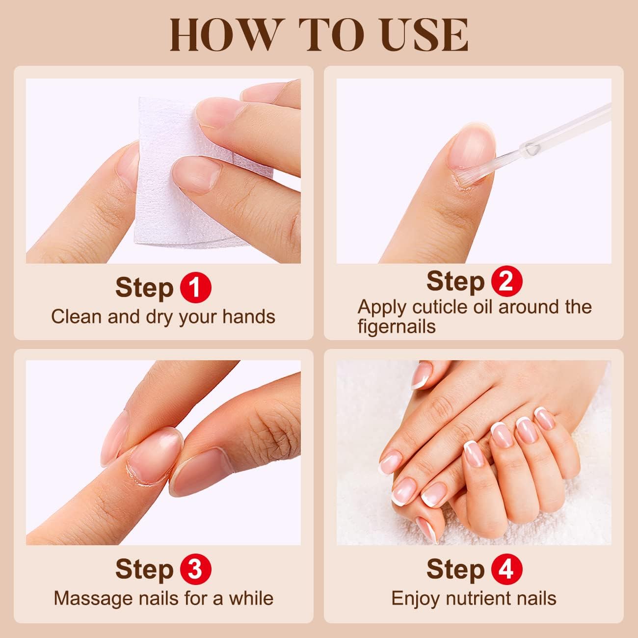 AIMEILI Natural Nail & Cuticle Oil, Cuticle Skin Care Nail Moisturizer 15ml Cruelty-free & Vegan Oil