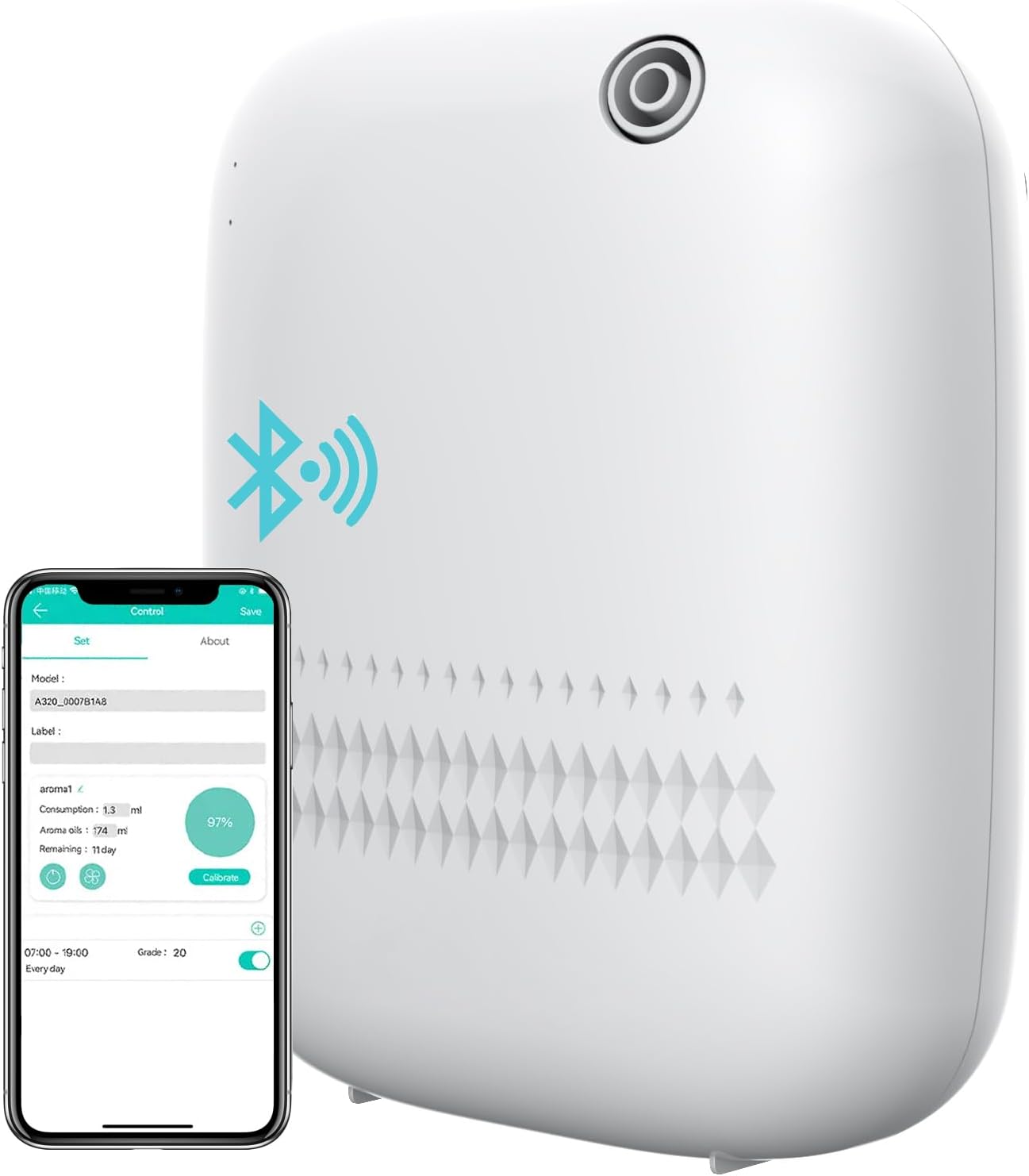 BAIESHIJI Upgraded Scent Air Machine for Home Cover Up to 2000 sq.ft, Hotel and Commercial Use Essential Oil Diffuser 400ML, Waterless Cold Air Diffuser for Home, Office