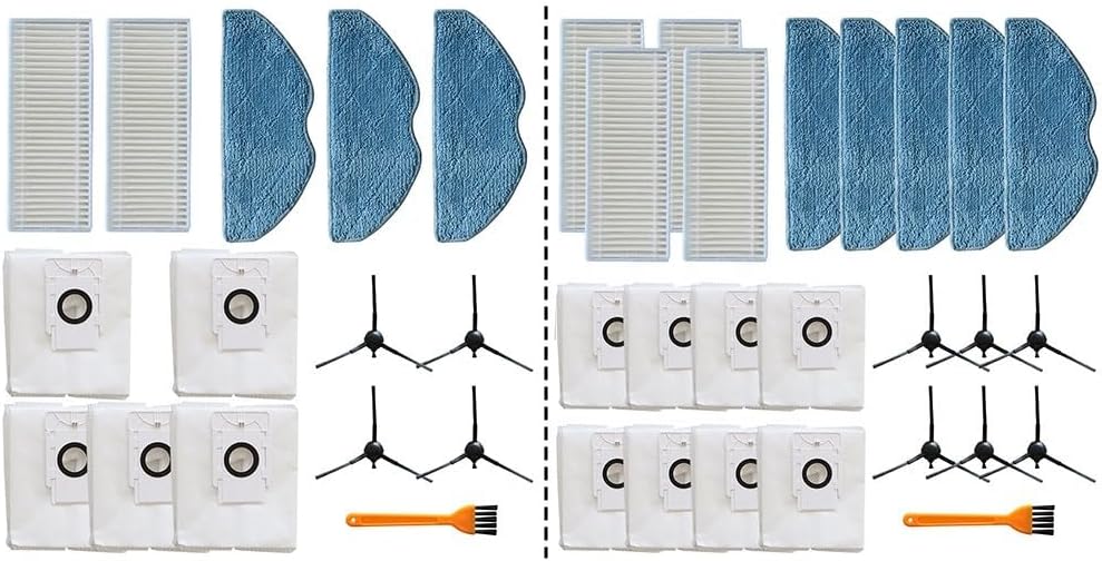 Home Cleaning Essentials - Set di filtri di ricambio con panni per mocio e spazzola laterale, per modelli EZVIZ (B)
