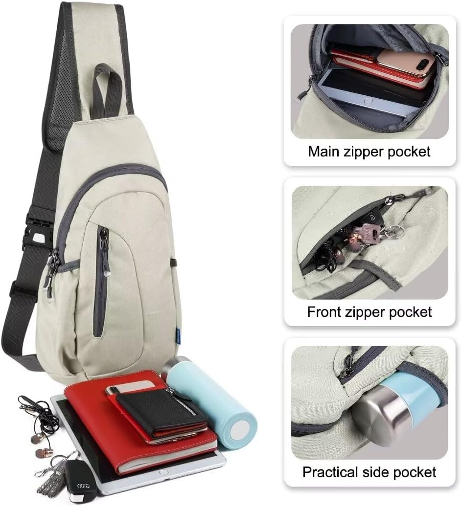 TITECOUGO Small Sling Bag Lightweight Crossbody Backpack for Men Women Shoulder Bag for Outdoor Sports