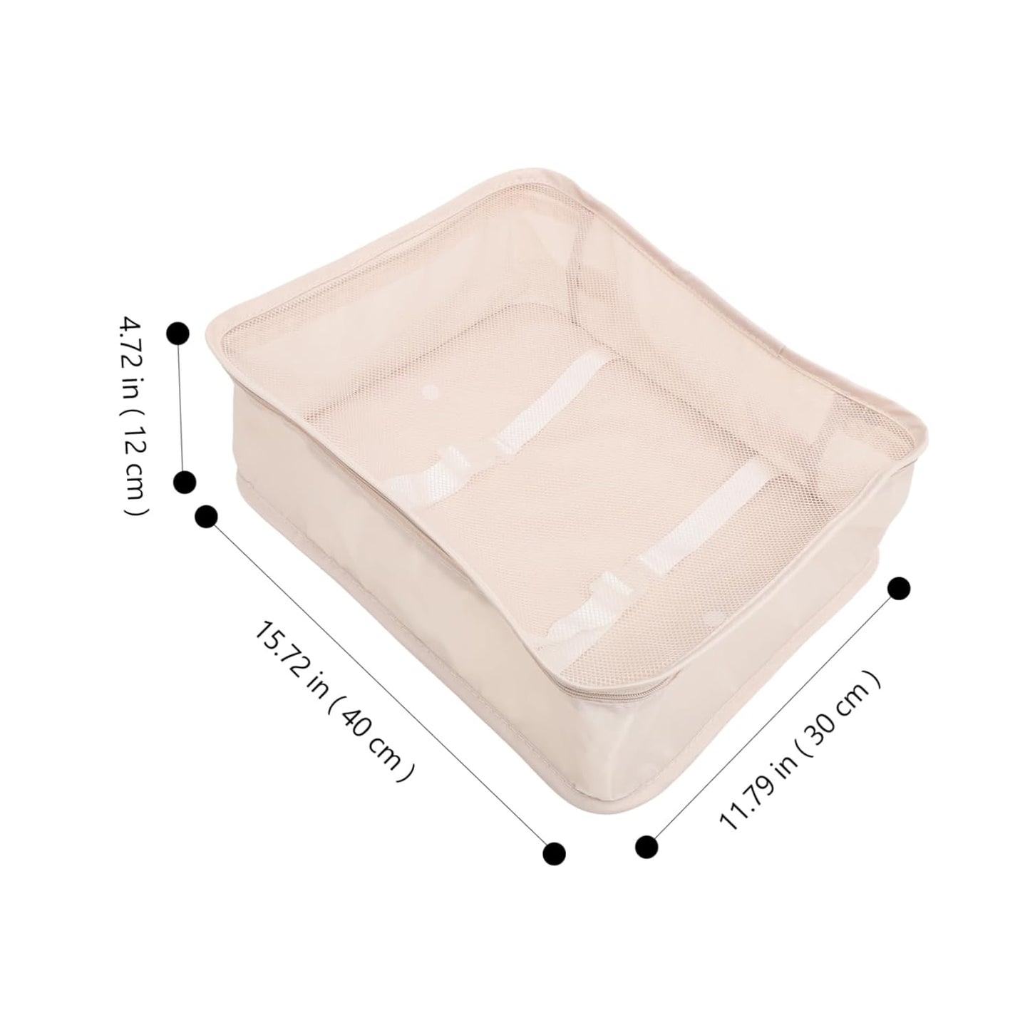 7 Pieces Travel Bag Packing Cubes for Makeup Various Sizes Travel Organizer Case for Travel Essentials Packing Cubes for Travel Bag with Window Fabric