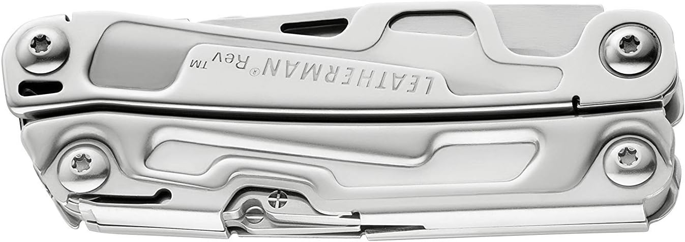 LEATHERMAN, Rev Pocket Size Multitool with Package Opener and Screwdrivers, Stainless Steel