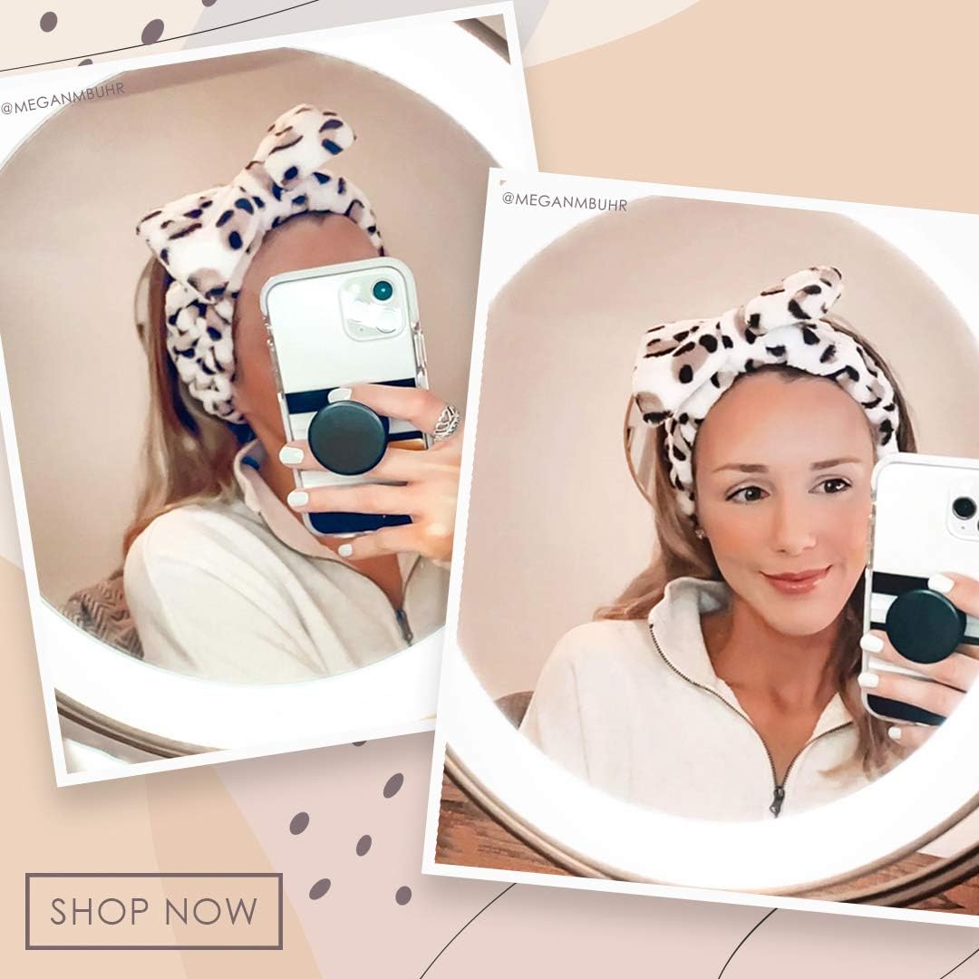 The Vintage Cosmetic Company Peggy Make-up Vintage Headband Hold Back Hair Soft and Comfy Leopard Print