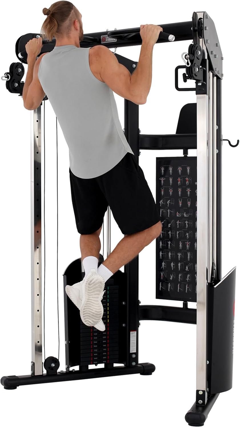 ALTAS Strength 3073 Function Home Gym Machine Pulley System Trainer Exercise Light Commercial Fitness Equipment 2000 Lbs Cable Included Accessories