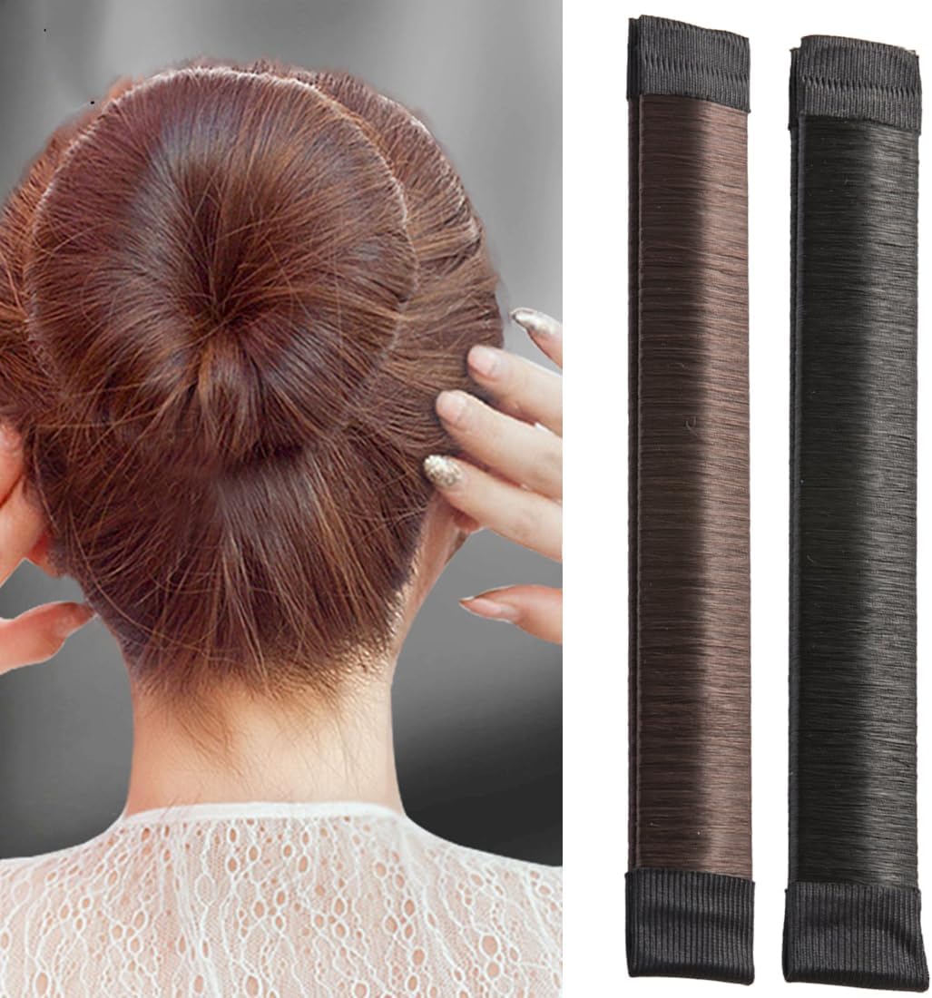 2 Pieces Easy Hair Buns, French Twist Hair Accessories Donuts Magic Bun Maker for Girls and Women