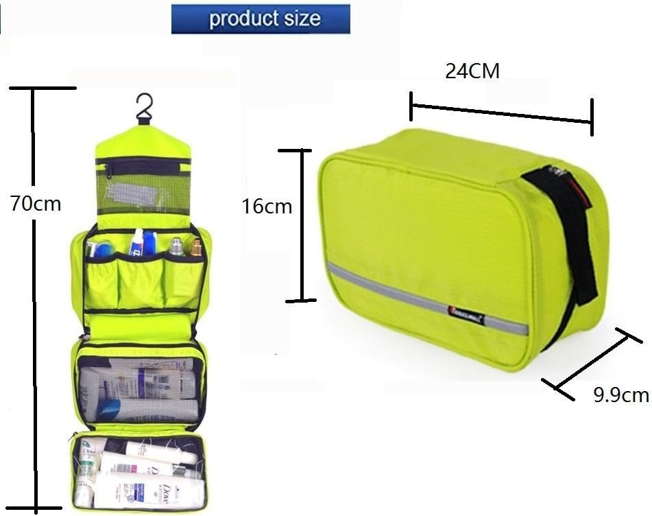 CYBERNOVA Multi-Functional Waterproof Compact Hanging Cosmetic Travel Bag Toilet Bag Toiletry Bag Washbag Organizer Kits/Cosmetic Pouch/Personal Care Hygiene Purse (Black)