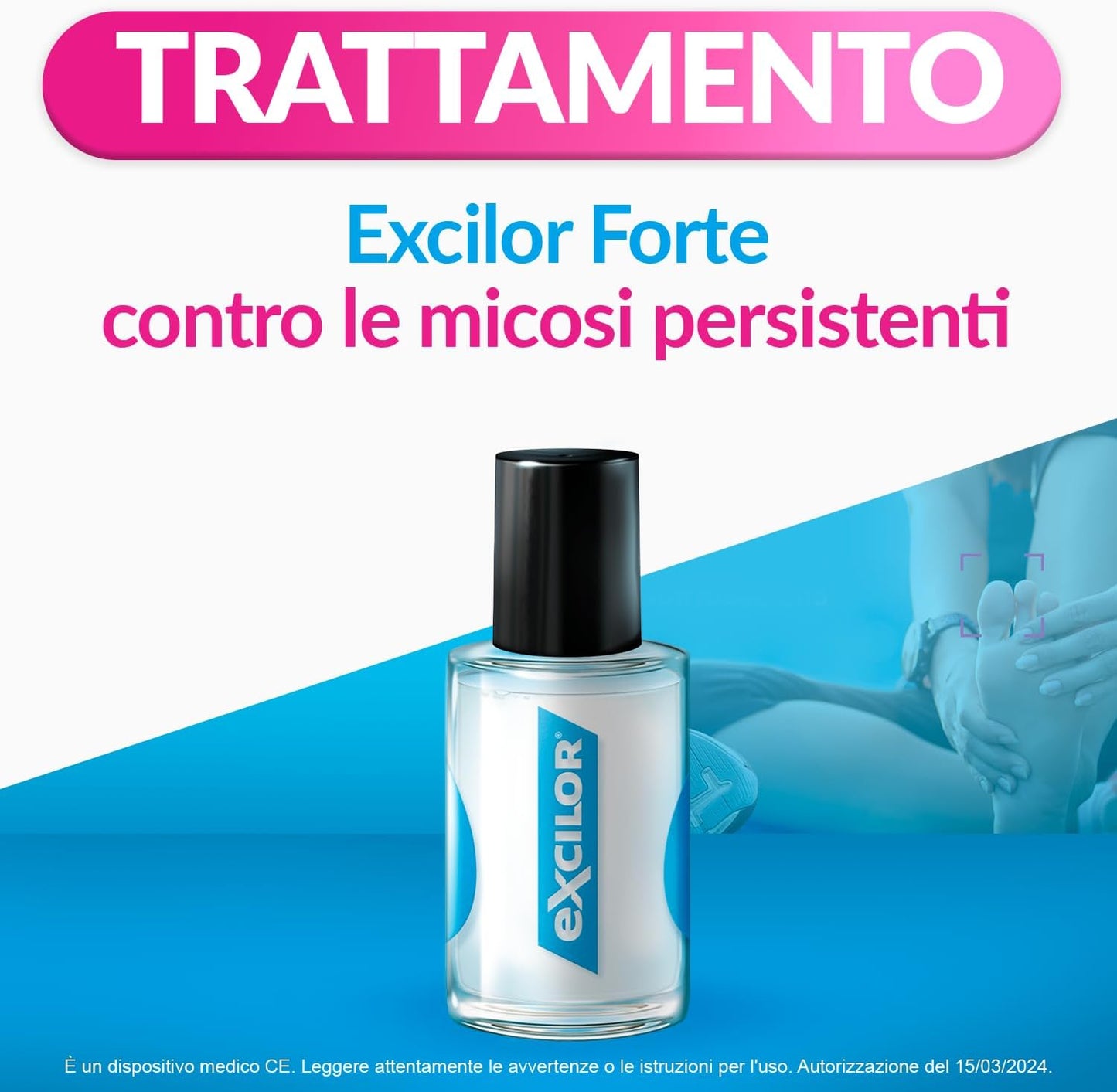 Excilor FORTE Nail Mycosis - TransActive+ Technology for Mild or Advanced Mycoses for Healthier and Stronger Nails - 30ml