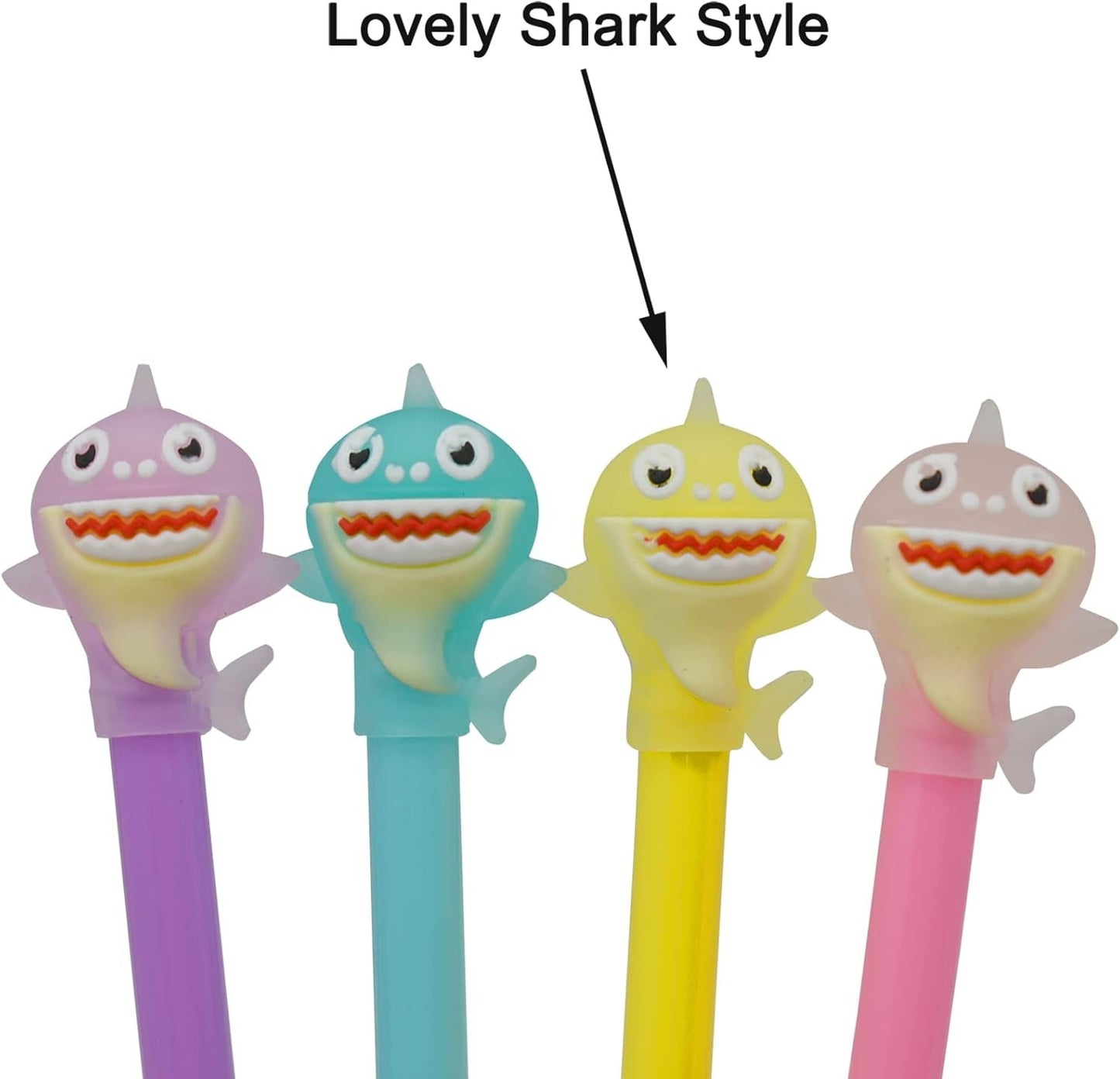 Maydahui 12PCS Cartoon Shark Gel Pen Cute Dolphin Pens Black Ink for Students Stationery School Supplies