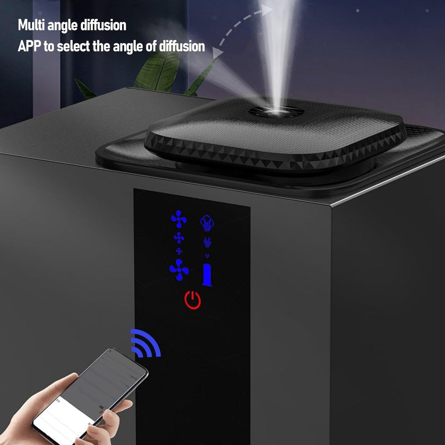 Smart HVAC Scent Diffuser, Large Room Aromatherapy Diffuser for Home Office, Modern Design with App Control, Energy Efficient and Silent Operation (US Plug 100-240v)