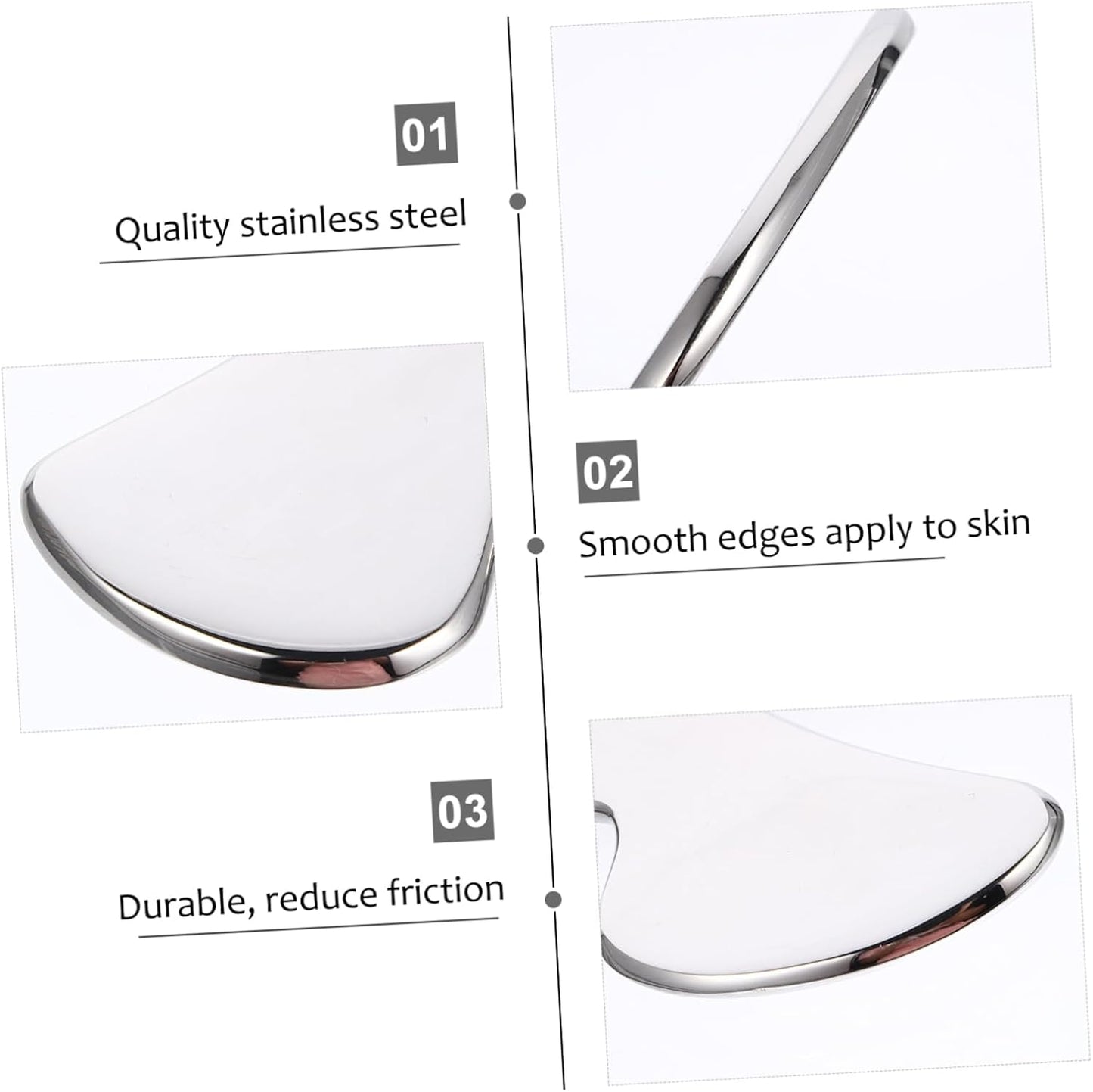 VALICLUD 1pc Stainless Steel Board Facial Massager Relief Scraper for Face Neck and Back Massage Multi