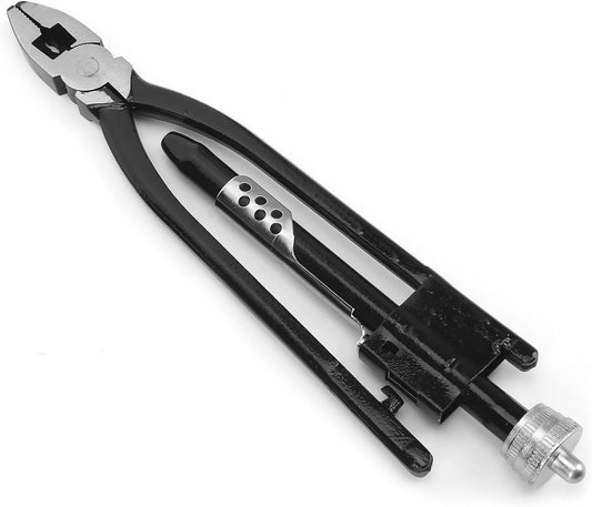 270mm/10.63in Safety Wire Twist Pliers Steel Alloy Wire Twisting Tool Lock Wire Pliers with Spring Return and Heavy Duty Locking Jaws for Aircraft Machinery Vehicles